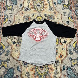 Loser machine company raglan 3/4 sleeve